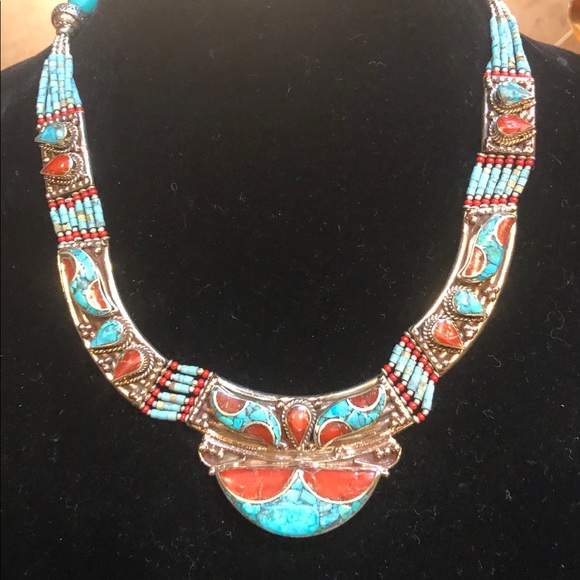 Jewelry - Beautiful Tibetan Necklace-Lapis Turquoise…